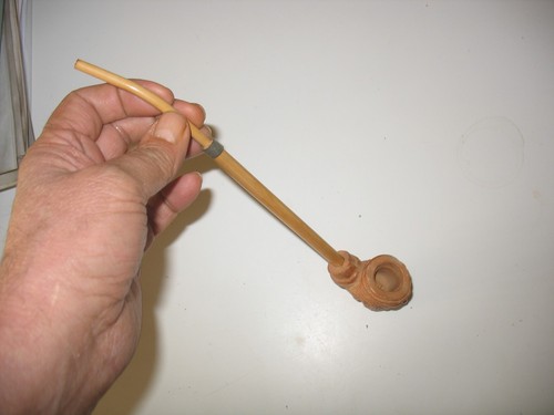 Pipa con manico legno - pipa, di