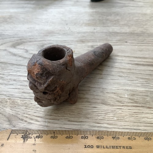 Antique handmade red clay - red,