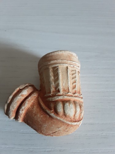 Antica pipa terracotta con - pipa,